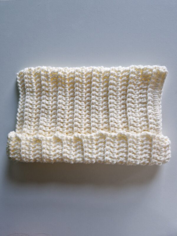 Crochet Cat Hat - Cream - Image 2