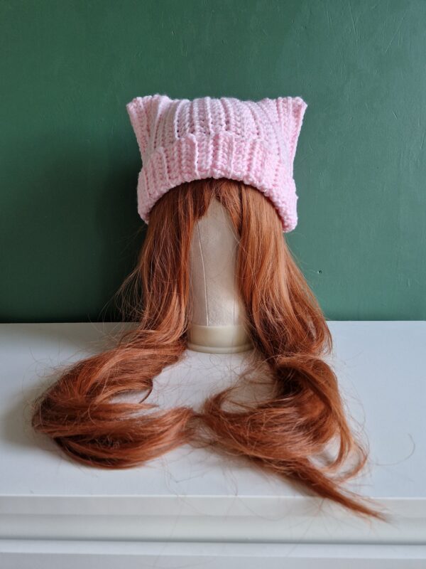 Crochet Cat Hat - Think Pink