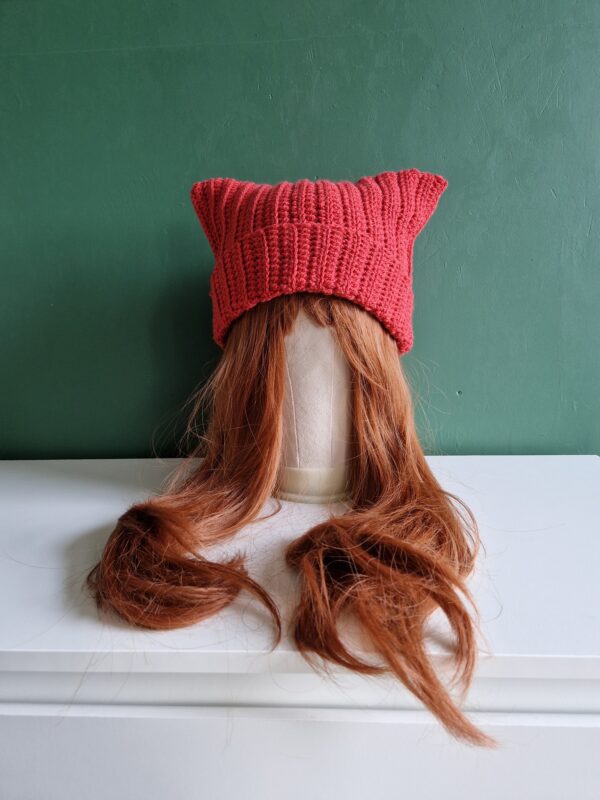 Crochet Cat Hat - Faded Red