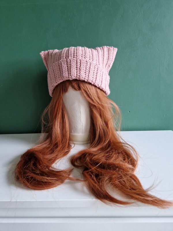 Crochet Cat Hat - Dusty Pink