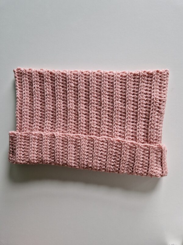 Crochet Cat Hat - Dusty Pink - Image 2