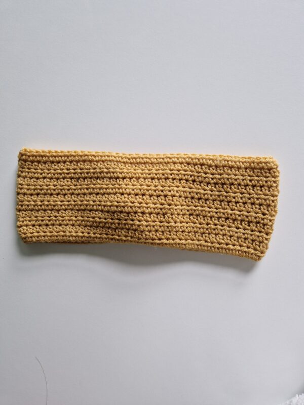 Crochet Ear Warmer - Mustard Yellow - Image 3