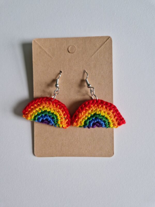 Crochet Rainbow Earrings - Image 2