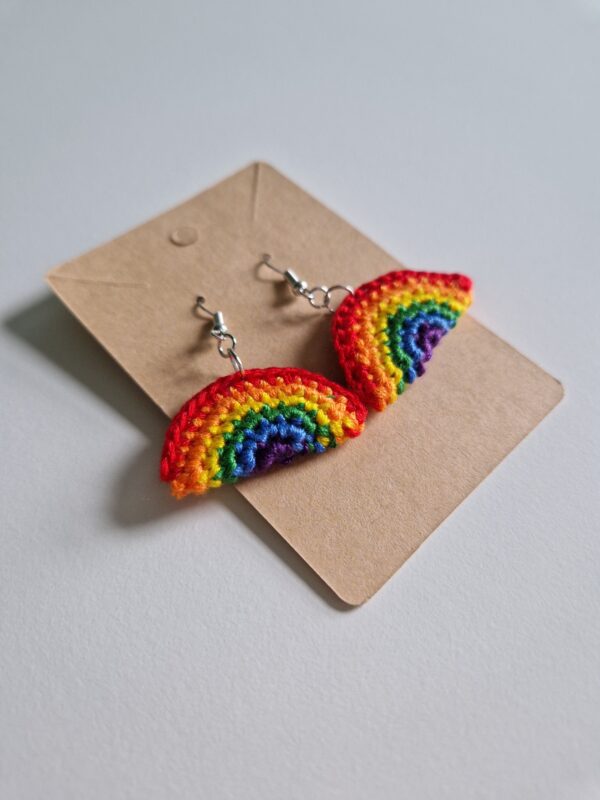 Crochet Rainbow Earrings - Image 3