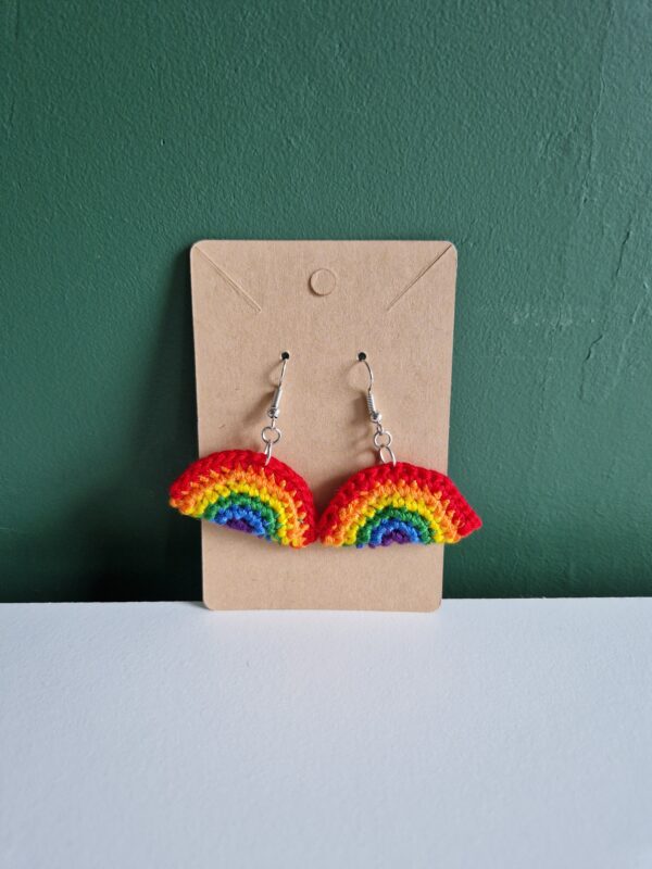 Crochet Rainbow Earrings