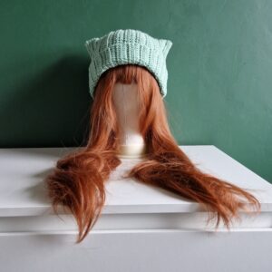 Crochet Cat Hat - Mint Green